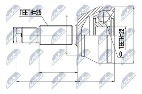 Ford fiesta шарнир равных угловых скоростей форд фиеста на FORD,MAZDA NTY NPZFR006