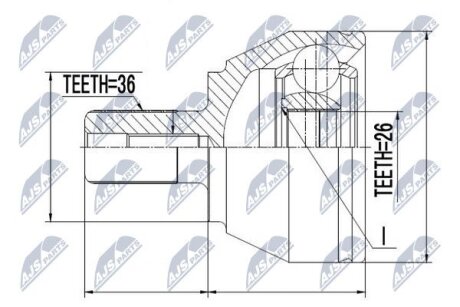 Шарнирный комплект, приводной вал на Ford,Volvo NTY NPZ-FR-016