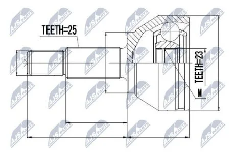 Ford focus i шарнир равных угловых скоростей форд фокус і на FORD NTY NPZ-FR-019