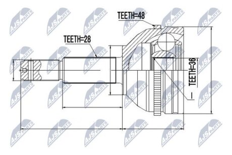 Ford transit шарнир равных угловых скоростей форд транзит на FORD NTY NPZ-FR-035