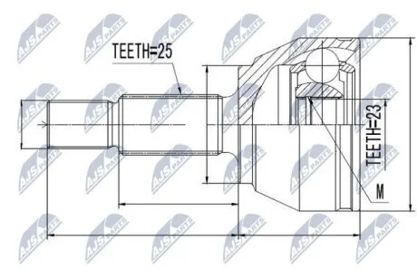 Шарнирный комплект, приводной вал на FORD NTY NPZ-FR-043