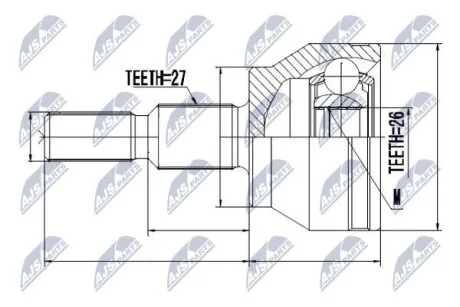 Ford focus шарнир равных угловых скоростей форд фокус NTY NPZ-FR-050