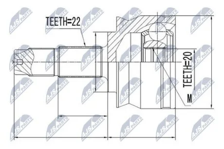 Fiat 500 шарнир равных угловых скоростей фиат 500 на Fiat,Ford,Lancia NTY NPZ-FT-036