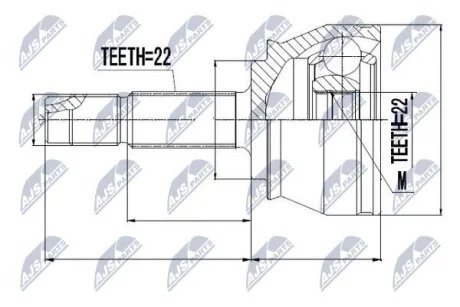Fiat doblo шарнир равных угловых скоростей фиат добло на Fiat NTY NPZFT044