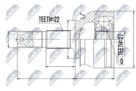 Fiat punto шарнир равных угловых скоростей фиат пунто на FIAT,LANCIA,OPEL NTY NPZFT050