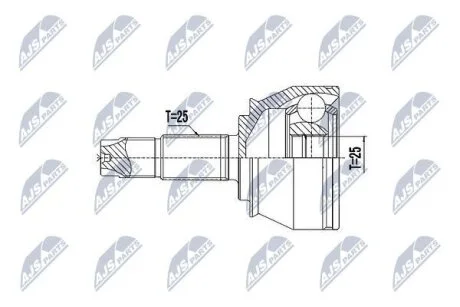 Fiat grande punto шарнир равных угловых скоростей фиат гранде пунто NTY NPZFT056