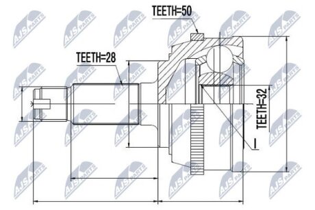 Honda accord ce/cf шарнир равных угловых скоростей хонда аккорд ce/cf на HONDA,ROVER NTY NPZHD032
