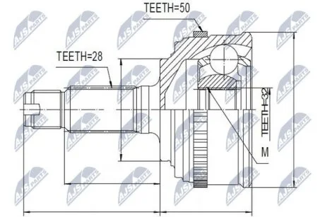 Honda accord cg шарнир равных угловых скоростей хонда аккорд cg NTY NPZHD034