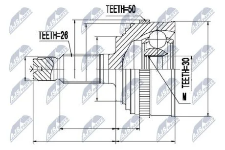 Honda hr-v шарнир равных угловых скоростей хонда hr-v NTY NPZHD042