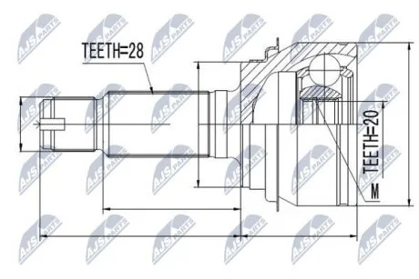 Наружный шрус honda crv 07,42330sxsa01 NTY NPZ-HD-047