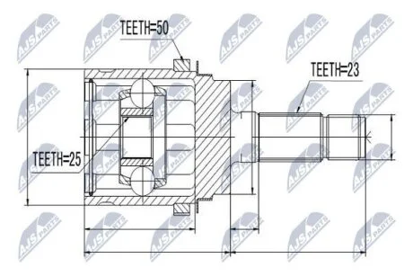 Шарнирный комплект, приводной вал на HONDA NTY NPZHD048