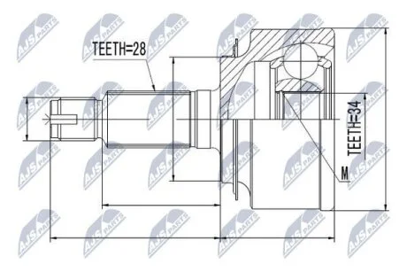 Honda accord cn шарнир равных угловых скоростей хонда аккорд cn на HONDA NTY NPZHD051