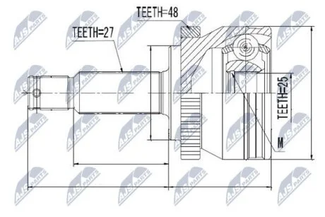 Kia sportage шарнир равных угловых скоростей киа спортейдж на HYUNDAI,KIA NTY NPZHY508