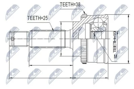 Hyundai atos шарнир равных угловых скоростей хюндай атос на HYUNDAI NTY NPZHY512