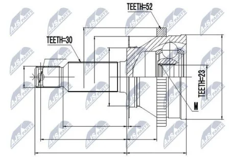 Шрус наружный задний hyundai santa fe 496002B010 на HYUNDAI NTY NPZ-HY-513