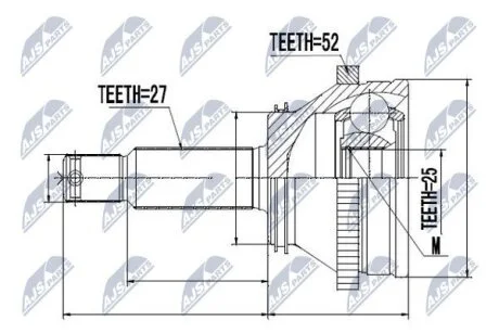 Hyundai santa fe шарнир равных угловых скоростей хюндай санта фе на HYUNDAI NTY NPZHY514