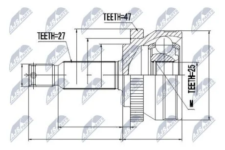 Hyundai sonata nf шарнир равных угловых скоростей хюндай соната нф на HYUNDAI NTY NPZHY531