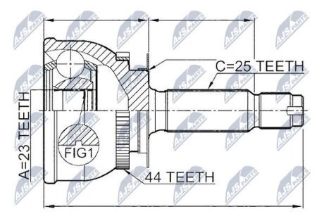 Hyundai matrix шарнир равных угловых скоростей хюндай матрикс на HYUNDAI NTY NPZHY549
