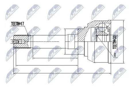 Honda passport шарнир равных угловых скоростей хонда паспорт NTY NPZIS007