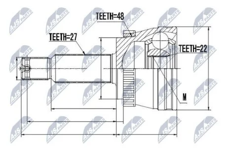 Kia sportage шарнир равных угловых скоростей киа спортейдж на KIA NTY NPZ-KA-353