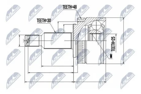 Kia sportage шарнир равных угловых скоростей киа спортейдж NTY NPZKA357