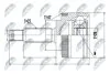 Шарнирный комплект, приводной вал на KIA NTY NPZKA358 (фото 1)