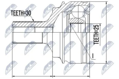 Шарнир равных угловых скоростей mercedes c-klasa 204, A2043300585 NTY NPZME016