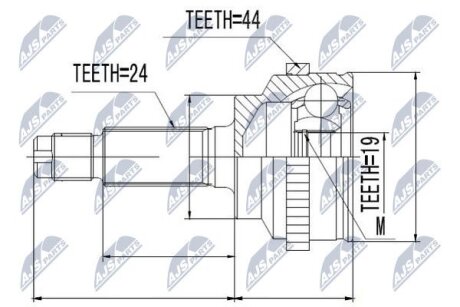 Шарнирный комплект, приводной вал на MAZDA NTY NPZ-MZ-014