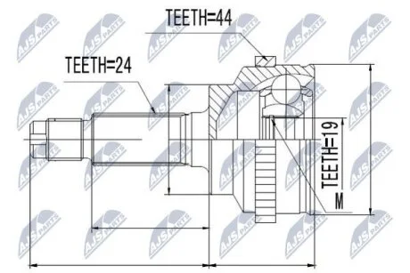 Шарнирный комплект, приводной вал на MAZDA NTY NPZ-MZ-014