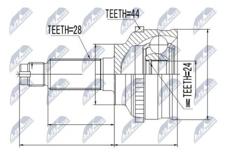 Шарнирный комплект, приводной вал на Mazda NTY NPZ-MZ-028