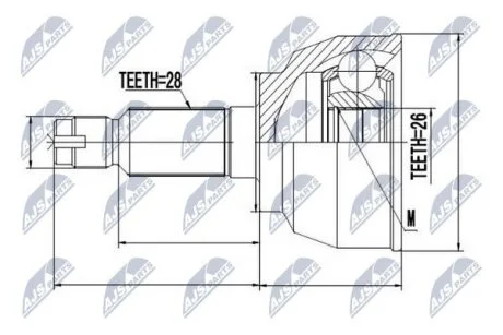 Mazda 3 bk шарнир равных угловых скоростей мазда 3 bk на MAZDA NTY NPZ-MZ-042