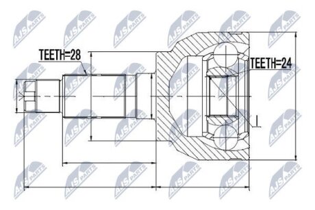 Шарнирный комплект, приводной вал на MAZDA NTY NPZ-MZ-046