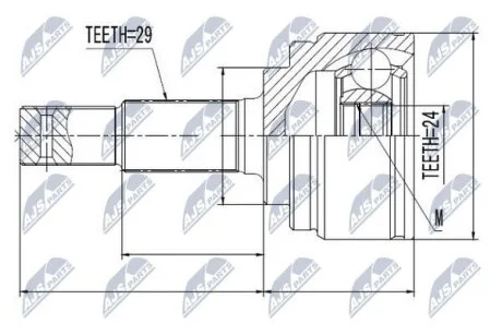 Nissan juke шарнир равных угловых скоростей нисан жук на NISSAN NTY NPZNS065