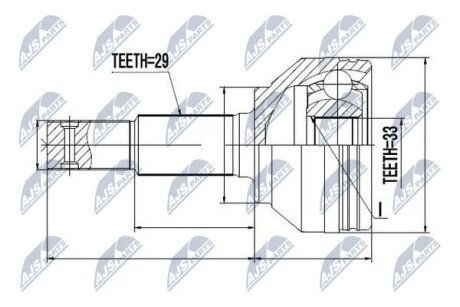 Nissan qashqai шарнир равных угловых скоростей передний нисан кашкай NTY NPZ-NS-082