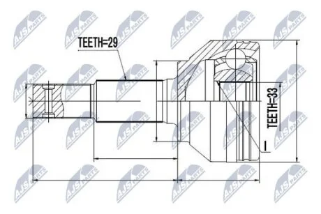 Nissan qashqai шарнир равных угловых скоростей передний нисан кашкай NTY NPZ-NS-082