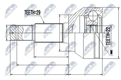 Nissan juke шарнир равных угловых скоростей нисан жук на NISSAN NTY NPZ-NS-087