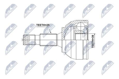 ШРКШ зовн. 25x39x58,4 CITROEN BERLINGO MULTISPACE, C4 GRAND PICASSO II, DS4, DS5 PEUGEOT 3008, 307, 308, 5008, RCZ 1.6-2.0DH 03.02- NTY NPZPE028