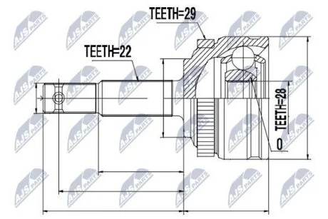 Opel corsa b шарнир равных угловых скоростей опель корса б на OPEL NTY NPZ-PL-007