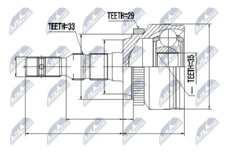 Opel vectra b шарнир равных угловых скоростей опель вектра б NTY NPZ-PL-024