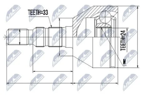 Шарнирный комплект, приводной вал на Opel NTY NPZPL025