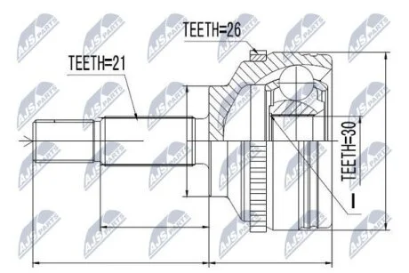 Renault clio ii шарнир равных угловых скоростей рено клио іі на RENAULT NTY NPZRE012