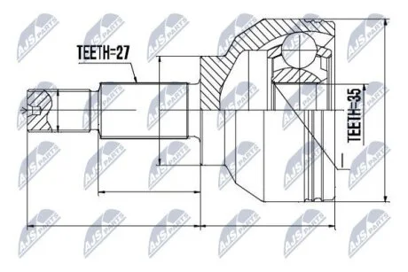 Шарнирный комплект, приводной вал на RENAULT NTY NPZ-RE-019
