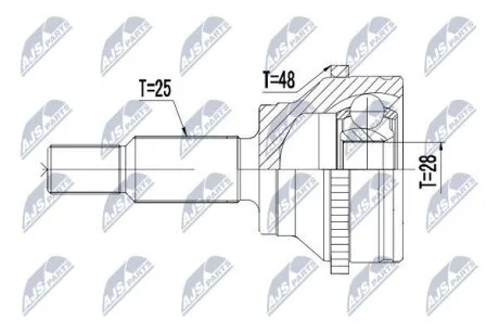 Шарнирный комплект, приводной вал на DACIA,RENAULT NTY NPZRE051