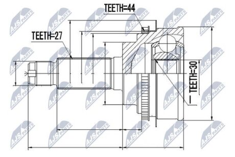 Subaru impreza шарнир равных угловых скоростей субару импреза на SUBARU NTY NPZ-SB-011