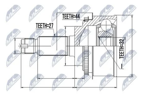 ШАРНІР РІВНИХ КУТОВИХ ШВИДКОСТЕЙ NTY NPZSB012