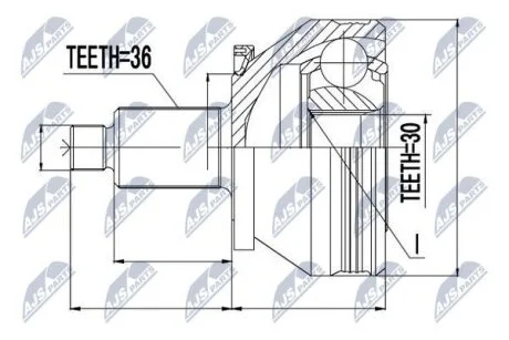Skoda fabia шарнир равных угловых скоростей шкода фабиа на AUDI,SEAT,SKODA,VW NTY NPZSK005