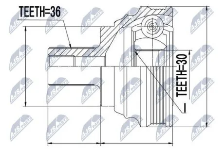 Vw golf v шарнир равных угловых скоростей фольксваген гольф v на AUDI,SEAT,SKODA,VW NTY NPZSK007