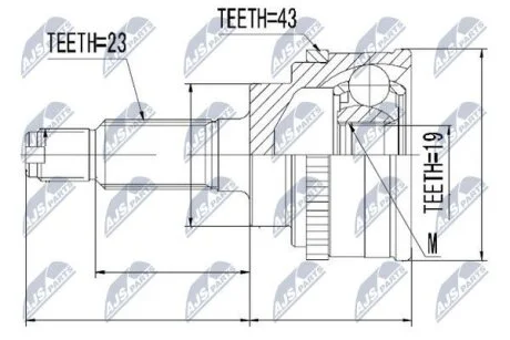 Suzuki ignis rg413/415 шарнир равных угловых скоростей сузуки игнис rg413/415 на SUZUKI NTY NPZSU001