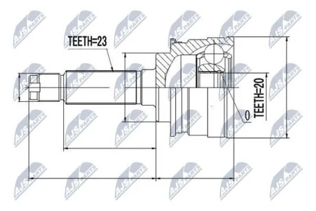 ШАРНИР РАВНЫХ УГЛОВЫХ СКОРОСТЕЙ NTY NPZ-SU-012