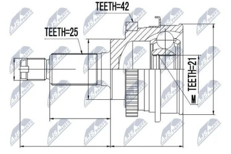 Suzuki baleno шарнир равных угловых скоростей сузуки балено NTY NPZ-SU-013